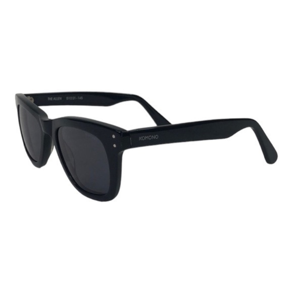 NEW Komono Allen Sunglasses glossy black square wayfarer style main image 6